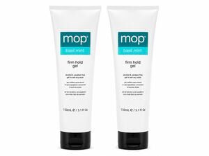 MOP Basil Mint Firm Hold Hair Gel Duo Set 5.1 Fl Oz Each Alcohol Free